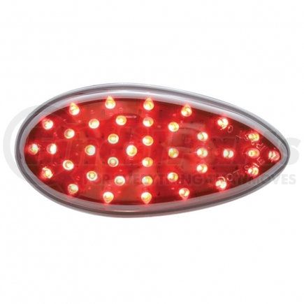 United Pacific 39807B Auxiliary Light - "Teardrop", 39 LED, Red LED/Chrome Lens