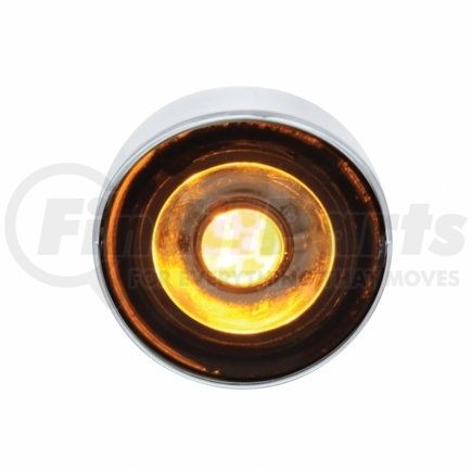United Pacific 36905 Clearance/Marker Light, Amber LED/Clear Lens, 1", with Visor, 3 High Power LED
