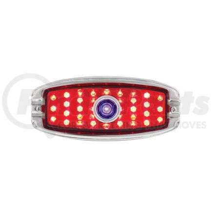 United Pacific C4062RRBD Tail Light - 36 LED, with SS Rim and Blue Dot Lens, for 1941-1948 Chevy Passenger Car