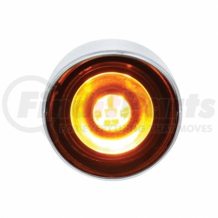 United Pacific 36897 Clearance/Marker Light, Amber LED/Amber Lens, 1", with Visor, 3 High Power LED