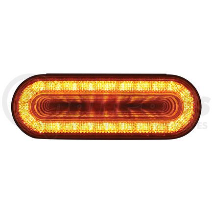 UNITED PACIFIC 36657 - turn signal light - 24 led 6" oval mirage - amber led/amber lens | 24 led 6" oval mirage light (turn signal) - amber led/amber lens