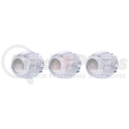 UNITED PACIFIC 41132 - a/c control knob - 2006+ kenworth outer set | chrome outer a/c control knob set for 2006+ kenworth (card of 3)