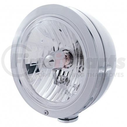 UNITED PACIFIC 30426 Headlight - RH/LH, 7", Round, Polished Housing, Crystal H4 Bulb, with Bullet Style Bezel