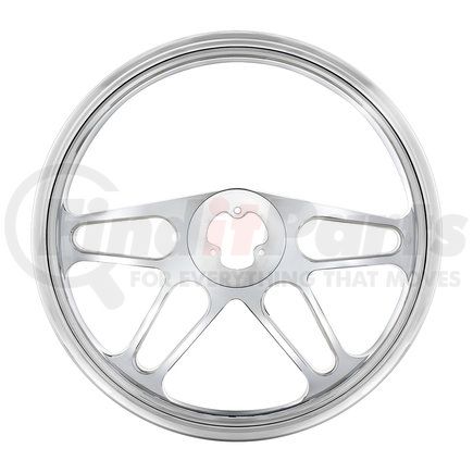 UNITED PACIFIC 88154 Steering Wheel - 18", Chrome Aluminum "4-Spoke", Style