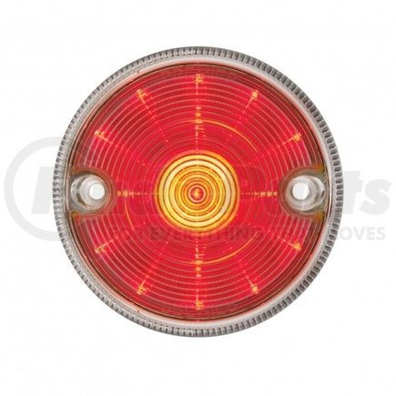 United Pacific 39331 Marker Light - Double Face, LED, Dual Function, without Housing, 15 LED, Clear Lens/Red LED, 3" Lens, Round Design