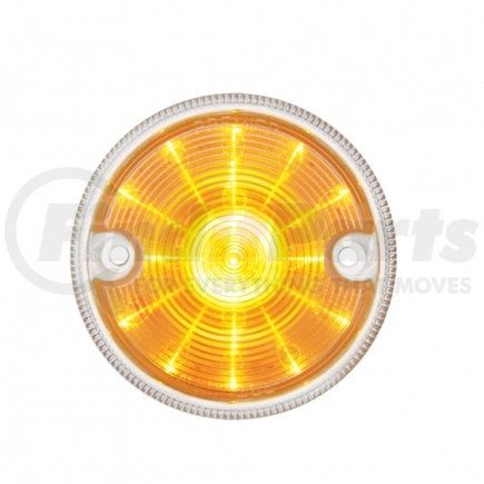 United Pacific 38509 Marker Light - Double Face, LED, without Housing, 15 LED, Clear Lens/Amber LED, 3" Lens