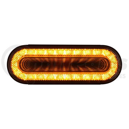 United Pacific 36665 Turn Signal Light - 24 LED 6" Oval Mirage, Amber LED/Clear Lens