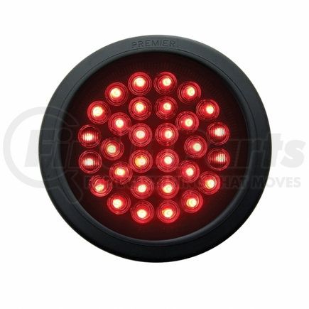 UNITED PACIFIC 36832BRK - brake / tail / turn signal light - 30 led 4" round stop, turn and tail light kit - red led/red lens | 30 led 4" round stop, turn & tail light kit - red led/red lens