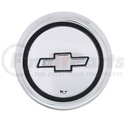 United Pacific C677251 Horn Button Cap - Chrome, with Bowtie Logo, for 1967-1972 Chevy Truck