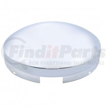 United Pacific 10103 Axle Hub Cap - Front, 4 Even Notched, Chrome, Dome Style, 3/4" Side Wall