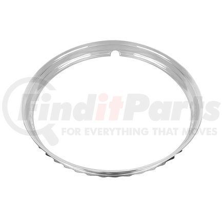 United Pacific A6224-3 Wheel Side Ring - Beauty Rim, 14", Smooth, Stainless Steel