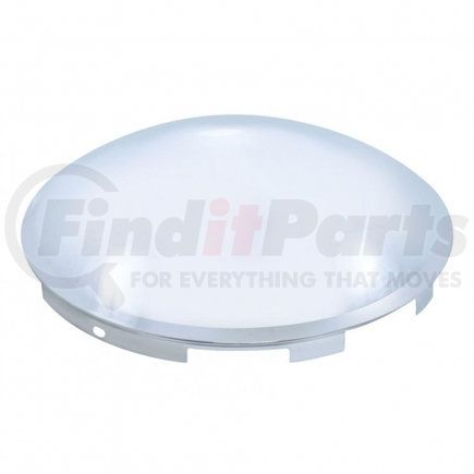 United Pacific 10166 Axle Hub Cap - Front, 6 Uneven Notched, Chrome, Dome Style, 7/16" Lip