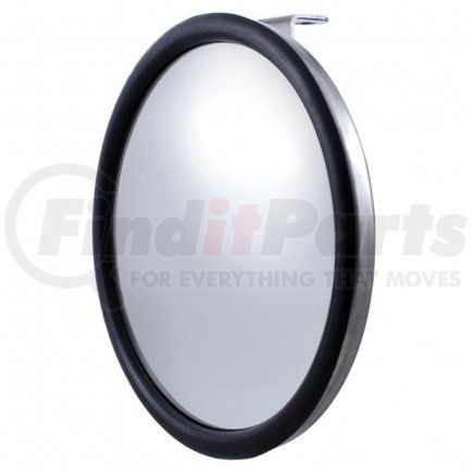 United Pacific 60035 Door Blind Spot Mirror - Convex, 8.5", Stainless Steel, with Offset Mounting Stud