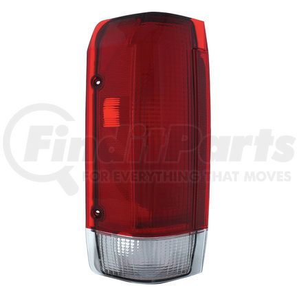 United Pacific 110170 Tail Light Assembly - Red/Clear Lens, Black and Chrome Housing, Driver Side, for 1987-1989 Ford Styleside Truck and 1987-1989 Fullsize Bronco