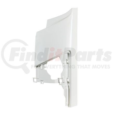 United Pacific 21628 Hood Panel - Driver Side, Corner, Flat Type, White ABS Plastic, for Isuzu NPR (Elf 400/500/600)