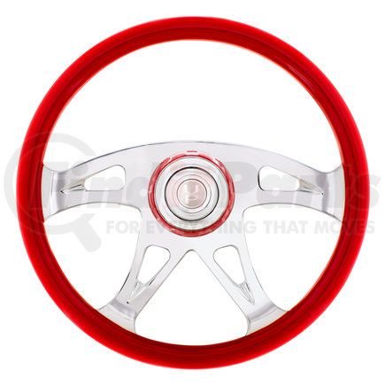 United Pacific 88316 Steering Wheel - 18" Boss, with Color Matching Horn Bezel, Indigo Red