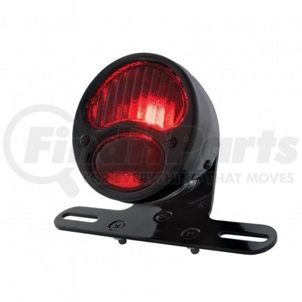United Pacific 20292 Tail Light - DUO Lamp, Motorcycle, Rear Fender, with Red Glass Lens
