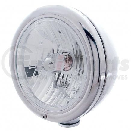 United Pacific 30413 Headlight - RH/LH, 7", Round, Polished Housing, Crystal H4 Bulb