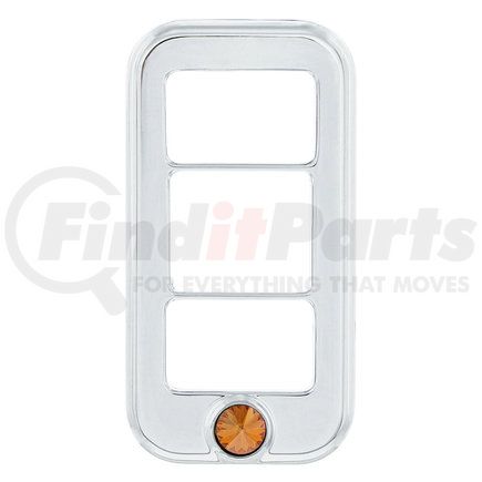 UNITED PACIFIC 42040 Rocker Switch Cover - with 3 Openings and Copper Diamond, for Freightliner