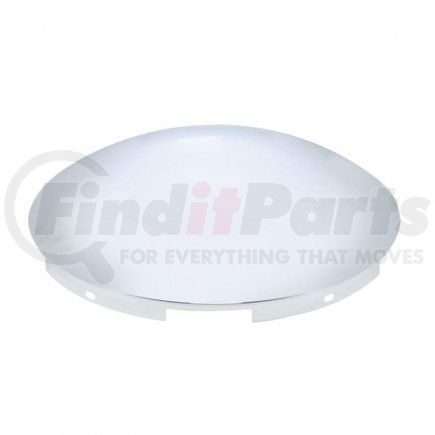 UNITED PACIFIC 20094 - axle hub cap - front, 5 even notched stainless steel dome, 7/16" lip | 5 even notched stainless steel dome front hub cap - 7/16" lip
