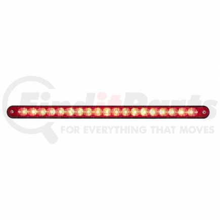 United Pacific 36489 Light Bar - LED, Reflector/Stop/Turn/Tail Light, Red LED and Lens, Black/Plastic Housing, 19 LED Light Bar