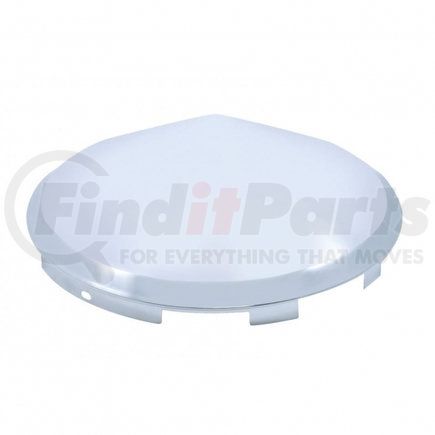 United Pacific 20122 Axle Hub Cap - Front, 6 Uneven Notched, Stainless Steel, Pointed, 7/16" Lip