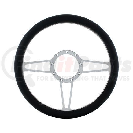 UNITED PACIFIC 88300 - steering wheel - 14" chrome aluminum 3-spoke style 9-screw mount steering wheel | 14" chrome aluminum 3-spoke style 9-screw mount steering wheel