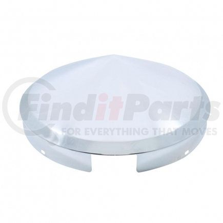 United Pacific 20149 Axle Hub Cap - Front, 4 Even Notched, Stainless Steel, Pointed, 1" Lip