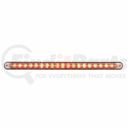 United Pacific 36491 Light Bar - LED, Reflector/Stop/Turn/Tail Light, Red LED, Clear Lens, Black/Plastic Housing, 19 LED Light Bar