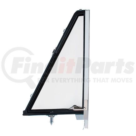 United Pacific 110274 Vent Window Assembly - Black/Chrome Frame, Passenger Side, without Tinted Glass, for 1966-1967 Ford Bronco