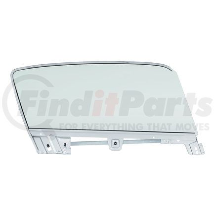 United Pacific 110630 Complete Tint Door Glass Assembly - Right Hand, For 1967-68 Ford Mustang Fastback