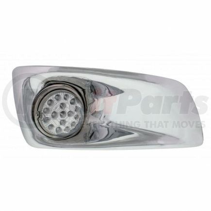 UNITED PACIFIC 42735 Bumper Guide Light - Bumper Light Bezel, RH, with 17 Amber LED Clear Style Reflector Light, for 2007-2017 KW T660, Clear Lens