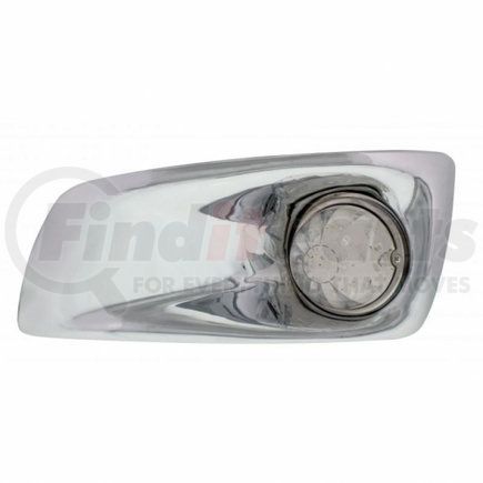 UNITED PACIFIC 42701 Bumper Guide Light - Bumper Light Bezel, Front, LH, with 17 LED Watermelon Light, Amber LED/Clear Lens, for Kenworth T660