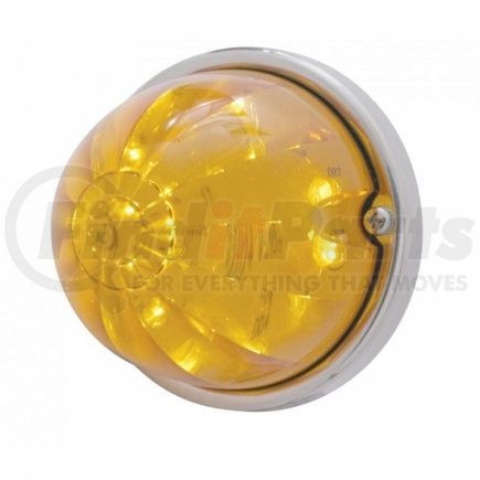 UNITED PACIFIC 39596 - truck cab light - 17 led watermelon flush mount kit with low profile bezel - amber led/amber lens | 17 led watermelon flush mount kit with low profile bezel - amber led/amber lens