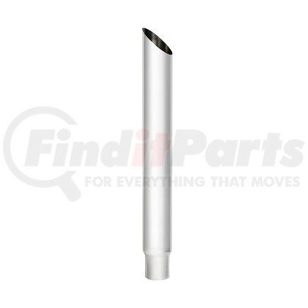 United Pacific M3-65-072 Exhaust Stack Pipe - 6", Mitred, Reduce To 5" O.D. Bottom, 72" L