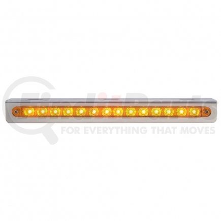 UNITED PACIFIC 37514 Light Bar - Stainless Steel, Sequential, Auxiliary Light, Amber LED and Lens, Left to Right, 14 LED Light Bar