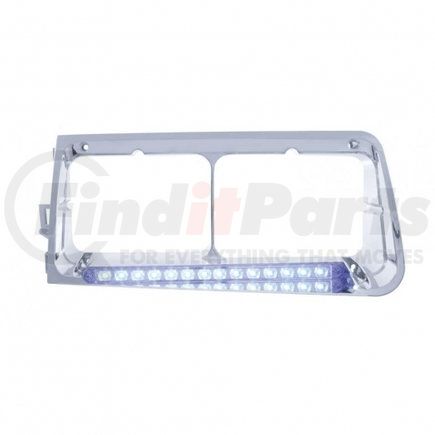 United Pacific 32580 Headlight Bezel - LH, 14 LED, Blue LED/Clear Lens, for Freightliner FLD