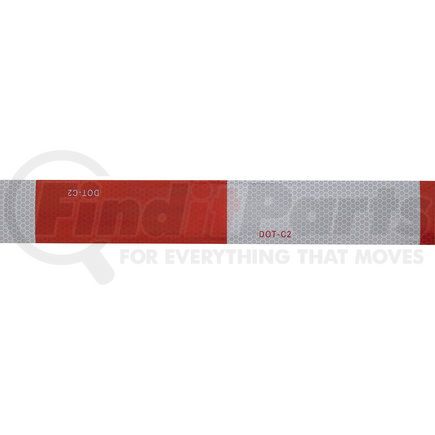 UNITED PACIFIC 90613 - reflective tape - dot-c2 reflective tape - 6" white/6" red | dot-c2 conspicuity reflective tape - 6" white/6" red