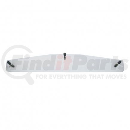 United Pacific 21414 Mud Flap Hanger - Mud Flap Plate, Bottom, 3" x 14", Stainless Standard, Welded Stud