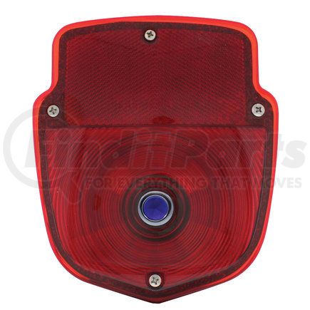 United Pacific A5018SSRBD Tail Light Assembly - Passenger Side, with Stainless Steel Housing & Blue Dot Lens, for 1953-1956 Ford Truck
