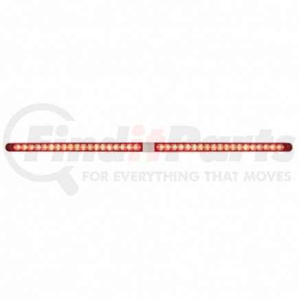 United Pacific 36797 Light Bar - LED, Reflector/Stop/Turn/Tail Light, Red LED and Lens, Chrome/Plastic Housing, with Bezel, 19 LED Per Light Bar