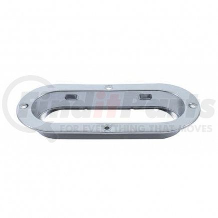 United Pacific 20487B Clearance Light Bezel - Stainless, 6", Oval Mounting Flange