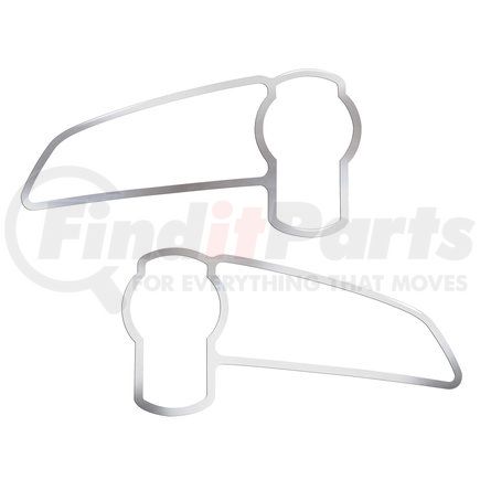 UNITED PACIFIC 29051 - hood emblem - stainless 2008+ kenworth t660/t370 air intake logo trim | stainless 2008+ kenworth t660/t370 air intake logo trim
