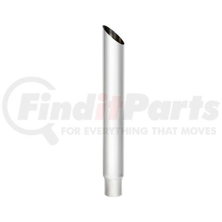 UNITED PACIFIC M3-65-048 - exhaust stack pipe - 6" mitred reduce to 5" o.d. bottom exhaust - 48" l | 6" mitred reduce to 5" o.d. bottom exhaust - 48" l