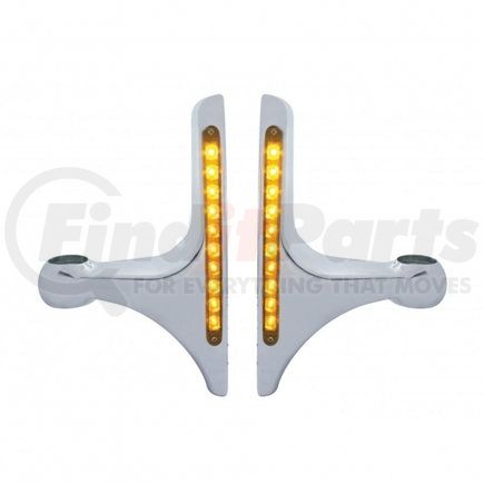 UNITED PACIFIC 30457 - headlight bracket - led headlight bracket - 10 amber led/amber lens | led headlight bracket - 10 amber led/amber lens (pair)