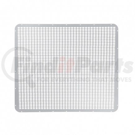 UNITED PACIFIC 21062 - hood grille insert - peterbilt extended hood stainless grille - straight oval holes | 430 stainless grille mesh for peterbilt 379 w/ extended hood-straight oval holes