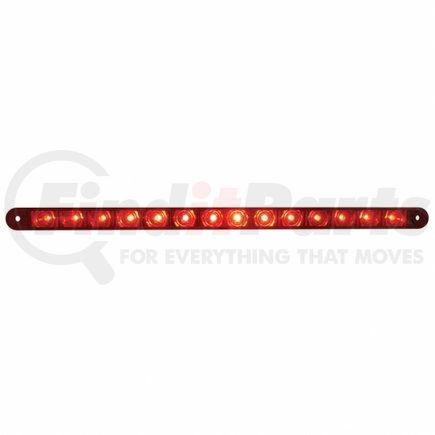 United Pacific 37897B Light Bar - Sequential, Auxiliary Light, Red LED and Lens, Red/Plastic Housing, 14 LED Light Bar