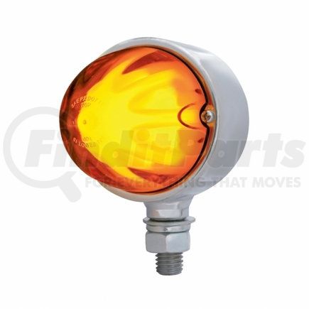 United Pacific 34430 Marker Light - "Glo" Light, Single Face, LED, 9 LED, Amber Lens/Amber LED, Chrome-Plated Steel