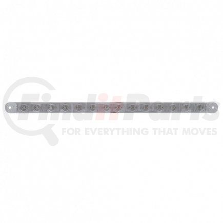 United Pacific 37899B Light Bar - Sequential, Auxiliary Light, Red LED, Clear Lens, Clear/Plastic Housing, 14 LED Light Bar