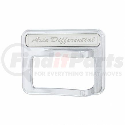 UNITED PACIFIC 41763 Rocker Switch Cover - Axle Differential, Chrome, for 2014+ Peterbilt